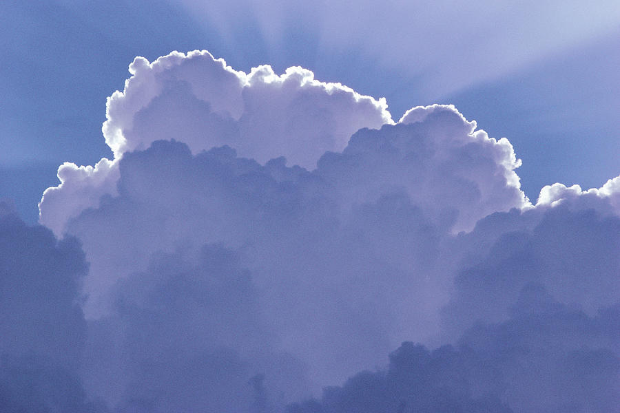 Shower Cumulus Cloud With Rays Photograph by Nhpa