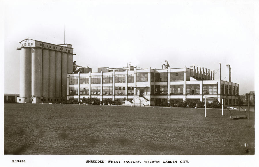 Football Photograph - Shredded Wheat Factory - Welwyn Garden City by Photo File