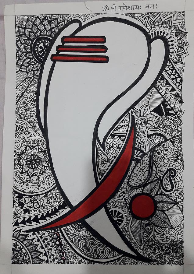 LORD GANESHA JI MANDALA ART Drawing by Ritik Singh | Saatchi Art-saigonsouth.com.vn