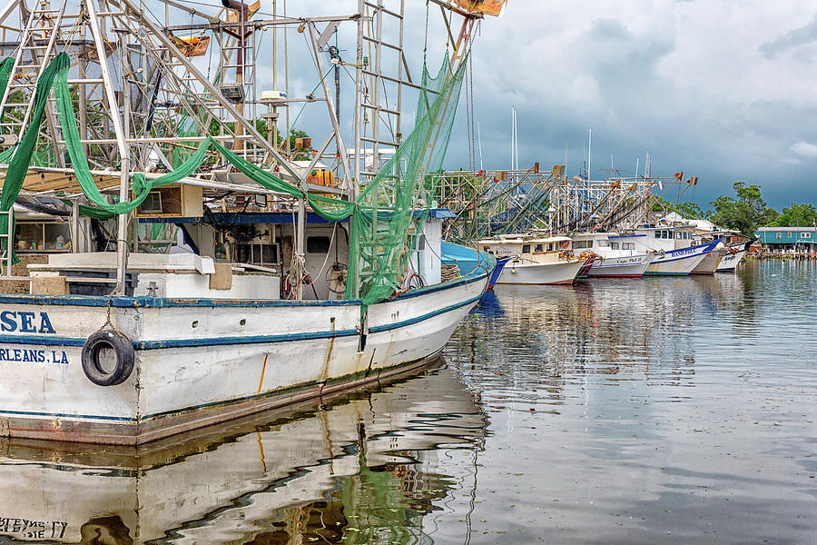 Shrimpers in South Louisiana Photograph by Victor Culpepper