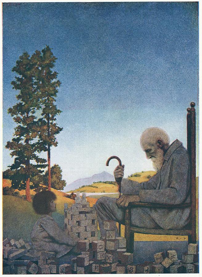 Fantasy Painting - Shuffle-shoon And Amber-locks by Maxfield Parrish