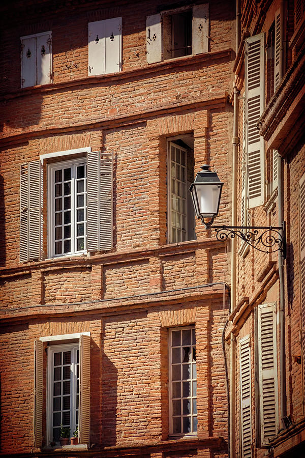 Architecture Photograph - Shuttered Windows of Toulouse France  by Carol Japp