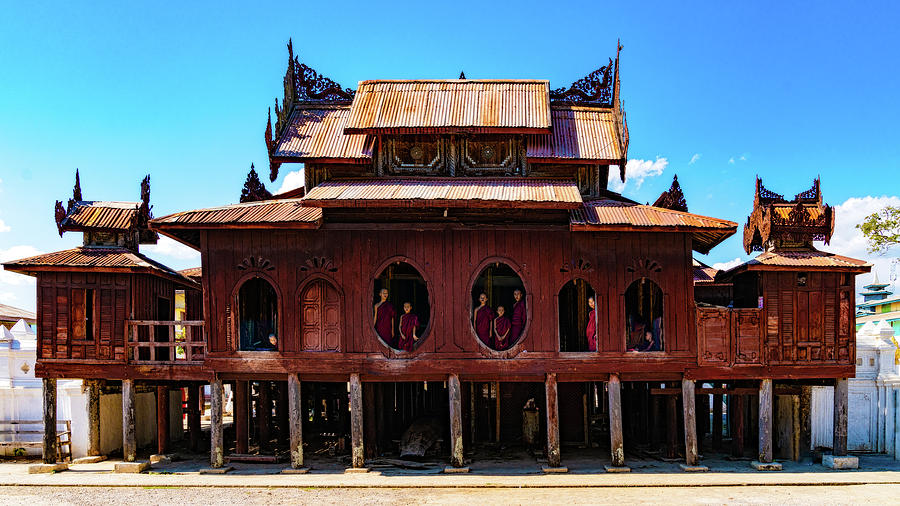 Monastery Photograph - Shwe Yan Pyay Monastery by Chris Lord