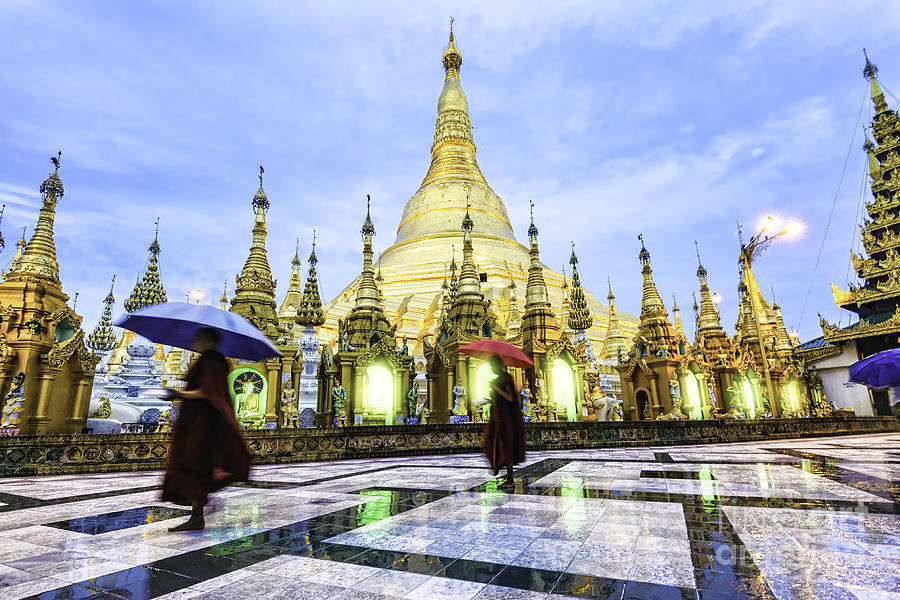 Big Photograph - Shwedagon Pagoda In Yangon, Myanmar At by Richard Yoshida Big Photograph - Shwedagon Pagoda In Yangon, Myanmar At by Richard Yoshida