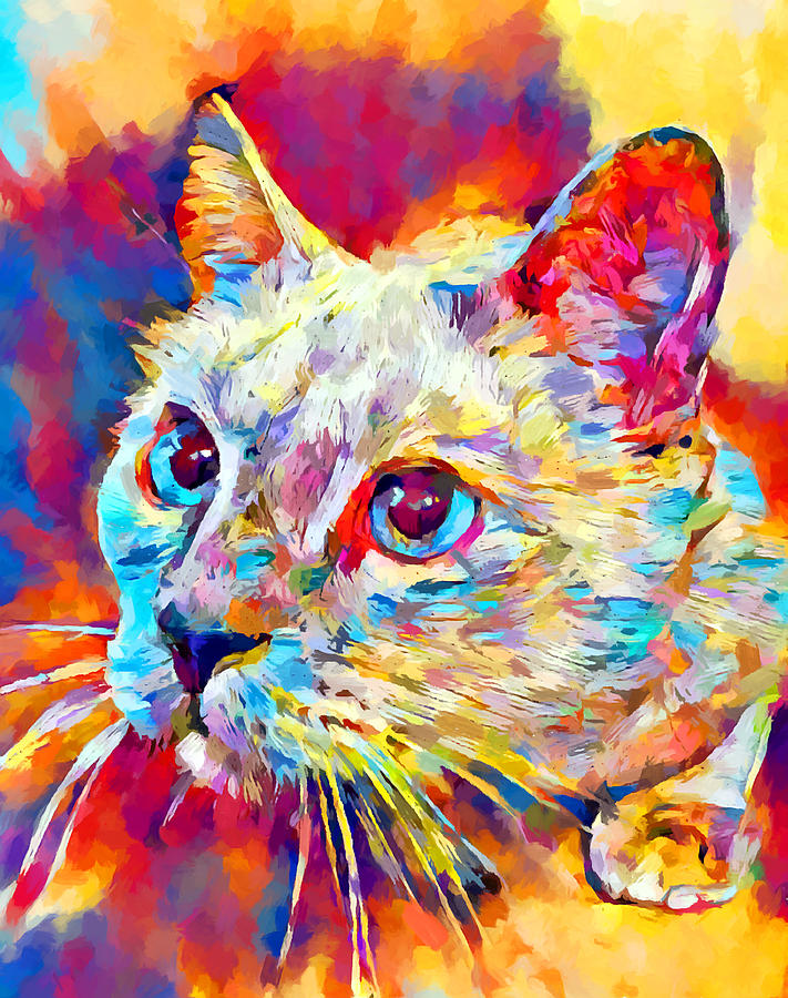 Siamese Cat 2 Painting by Chris Butler