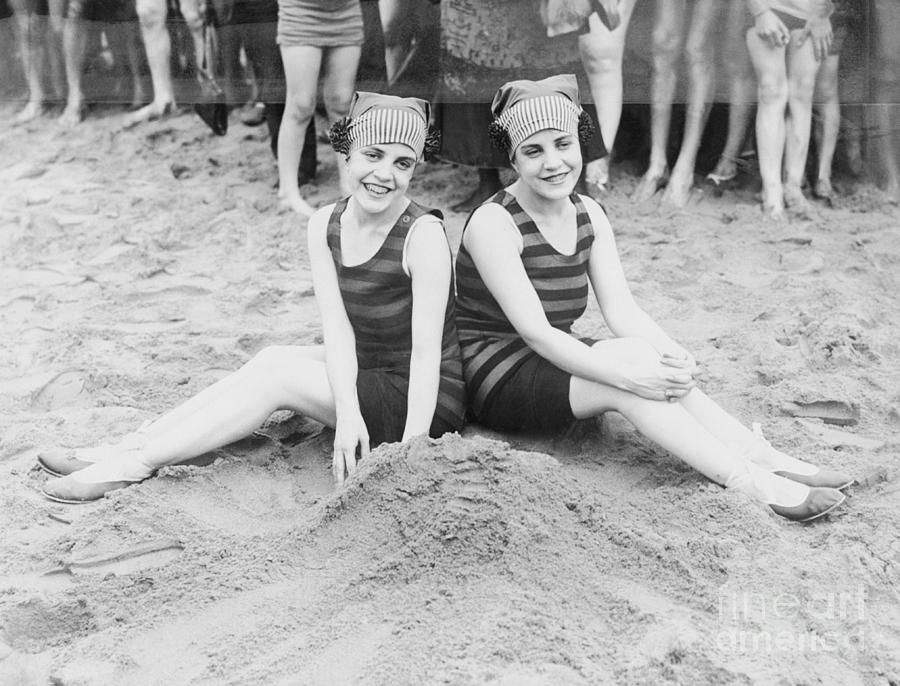 Siamese Twins In The Sand Photograph by Bettmann Fine Art America