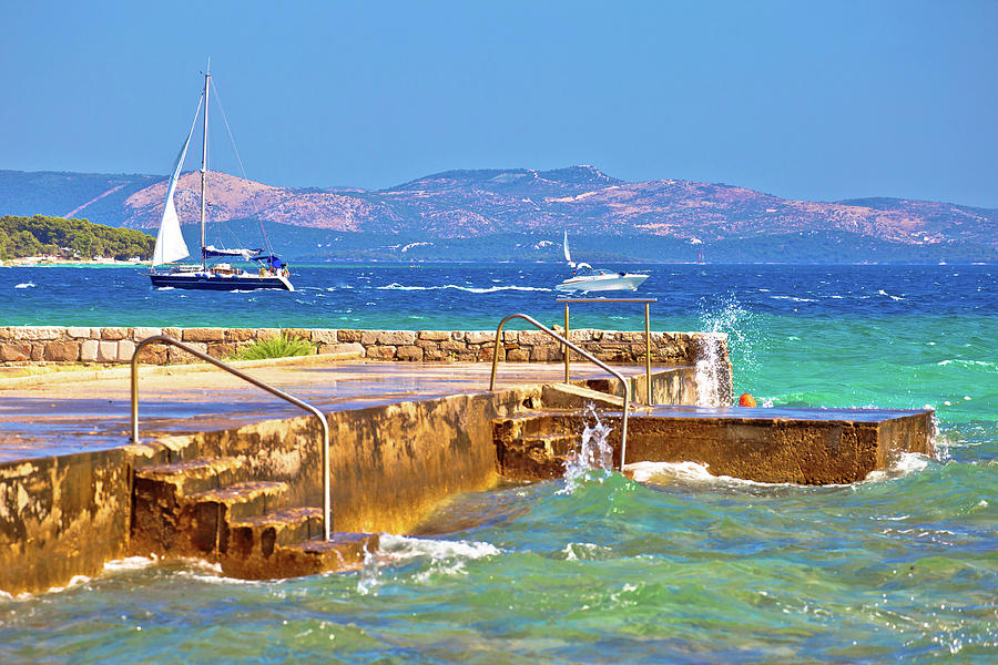 Sibenik bay entrance idyllic sailing destination view Photograph by Brch Photography