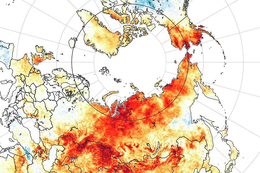 Siberian Heat Wave Photograph by Nasa Earth Observatory/science Photo