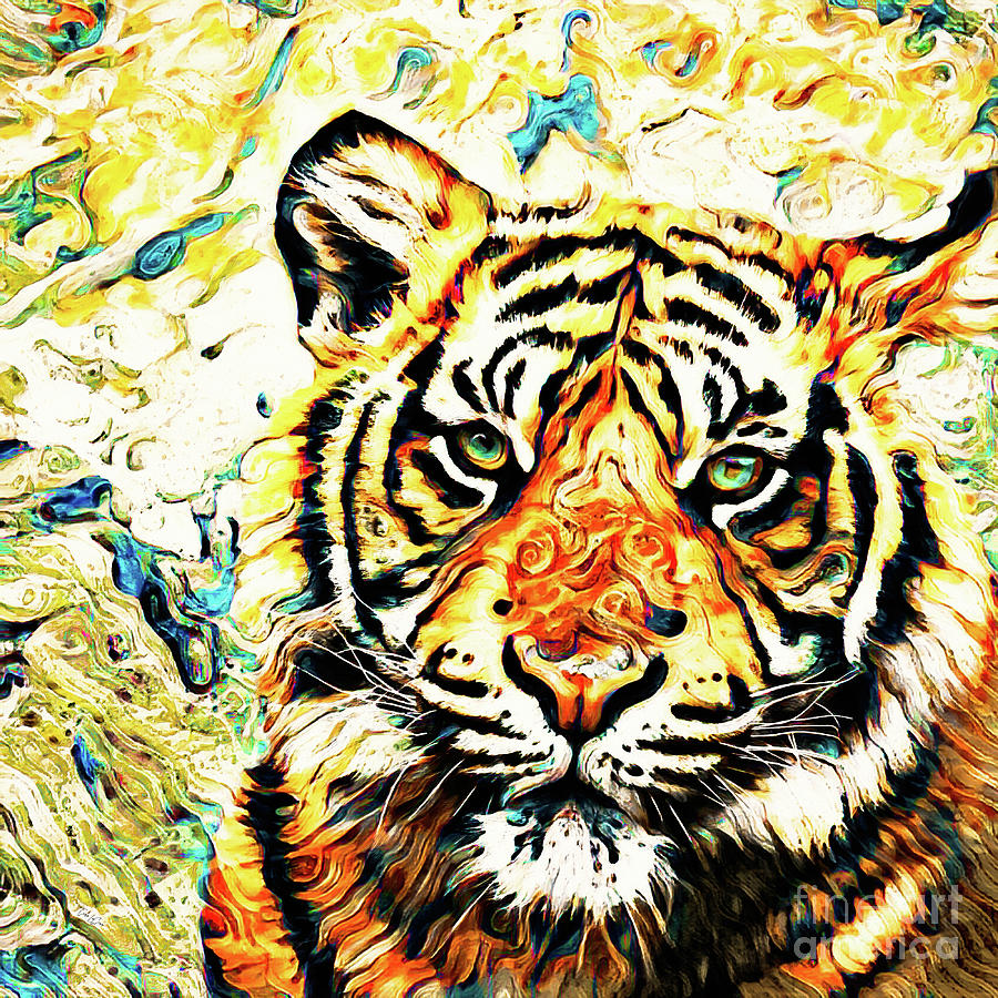 Siberian Tiger Painting by Tina LeCour - Fine Art America