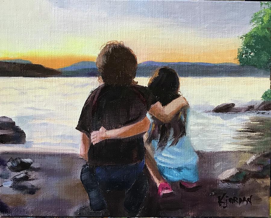 Sibling Love Painting by Karen Jordan Sibling Love Painting by Karen Jordan