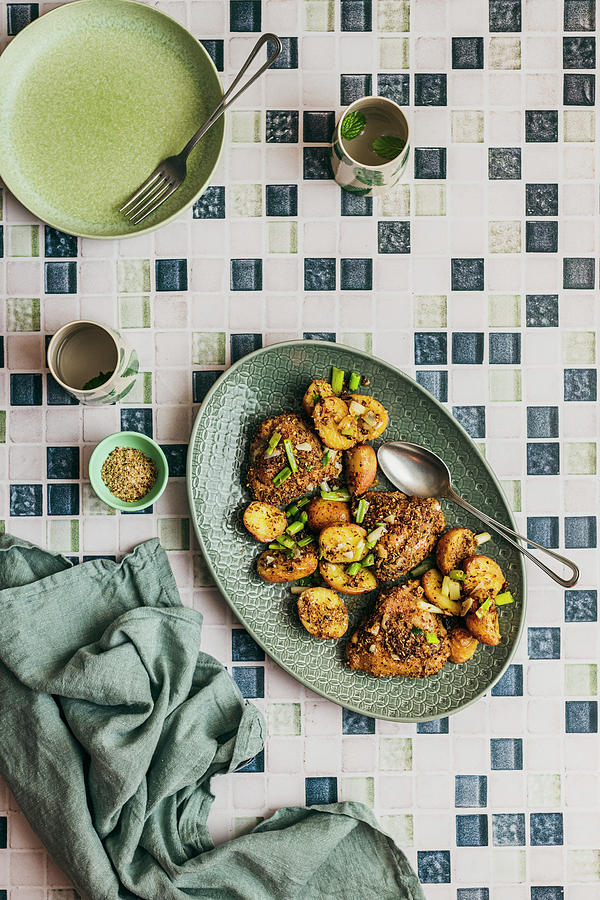 Sichuan Pepper And Fennel Seed Chicken And Potatoes Photograph by Hein Van Tonder