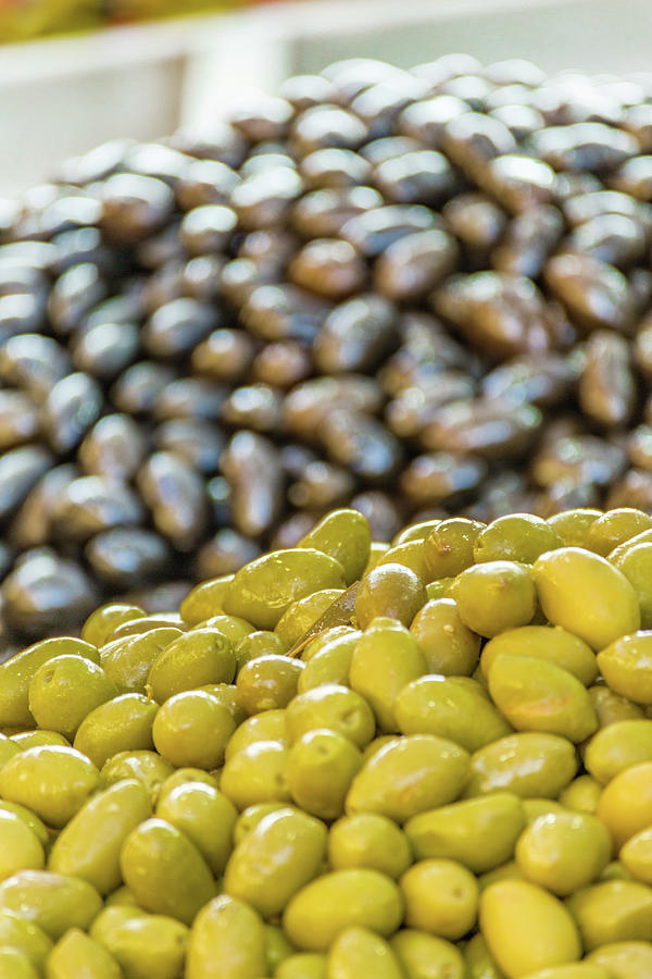 Sicilian green olives  Photograph by Vivida Photo PC