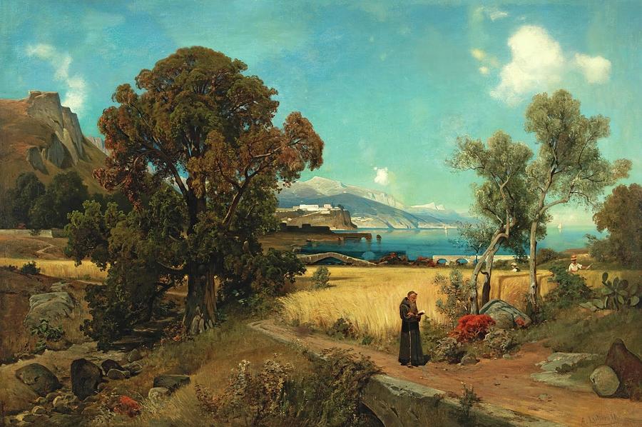 Sicilian Scene Painting by ASCAN Lutteroth