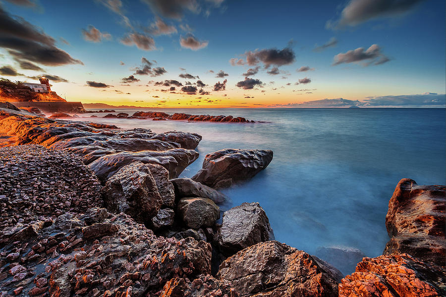 Sunset Photograph - Sicily, Capo Dorlando, Italy by Antonino Bartuccio