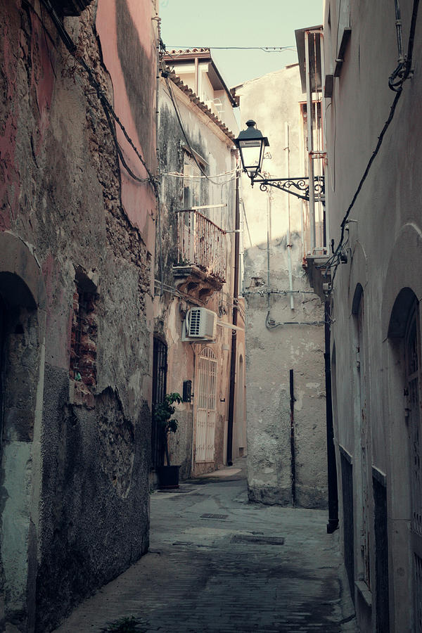 Architecture Digital Art - Sicily- street view by Cambion Art