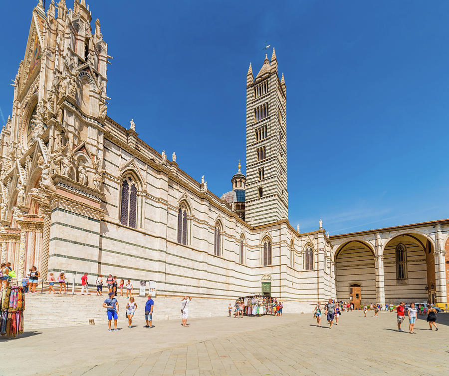 side of Siena Cathedral Photograph by Vivida Photo PC