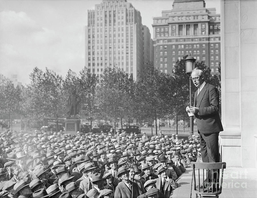 Side View Of Norman Thomas Addressing Photograph by Bettmann