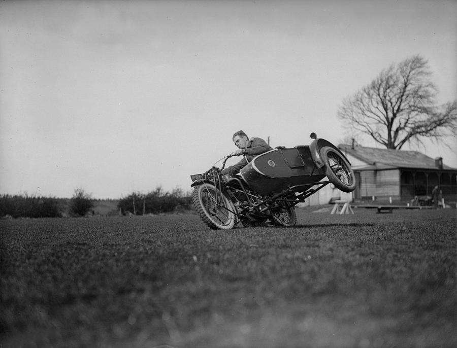 Sidecar Wheelie Photograph by Fox Photos