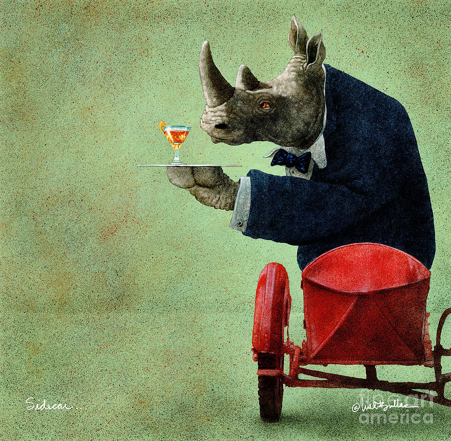 Sidecar... Painting by Will Bullas