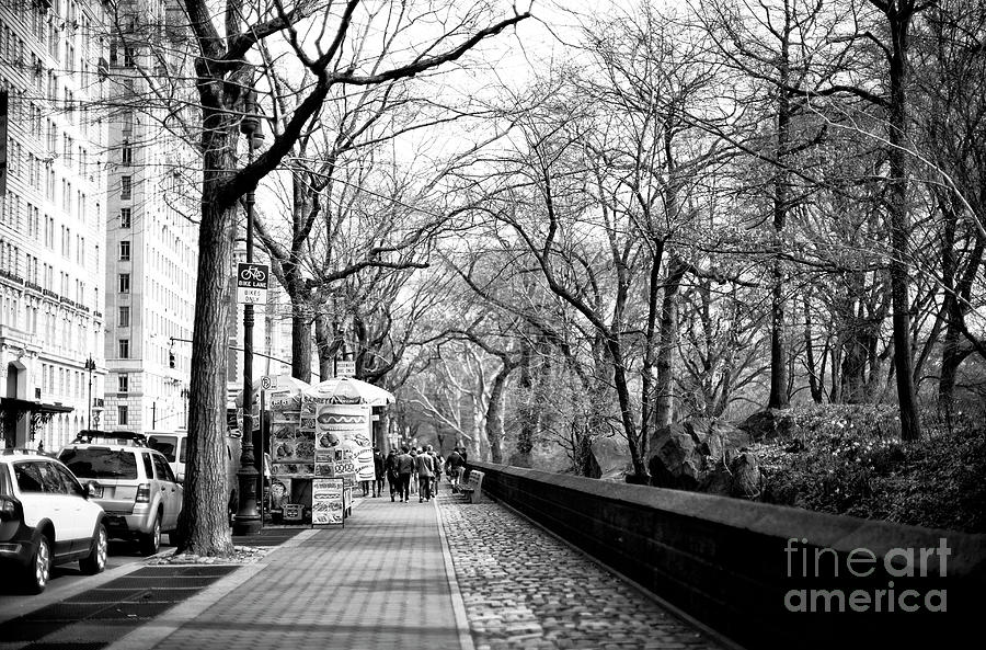 Sidewalk Along Central Park New York City Photograph by John Rizzuto