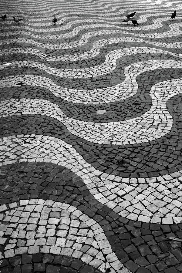 Sidewalk In Lisbon, Portugal Photograph by Typo-graphics