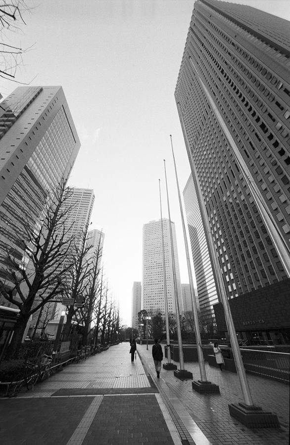 Sidewalk Near Skyscraper Photograph by Huzu1959