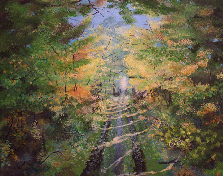 Tree Painting - Sidewalk Trail by Rick Mcclelland