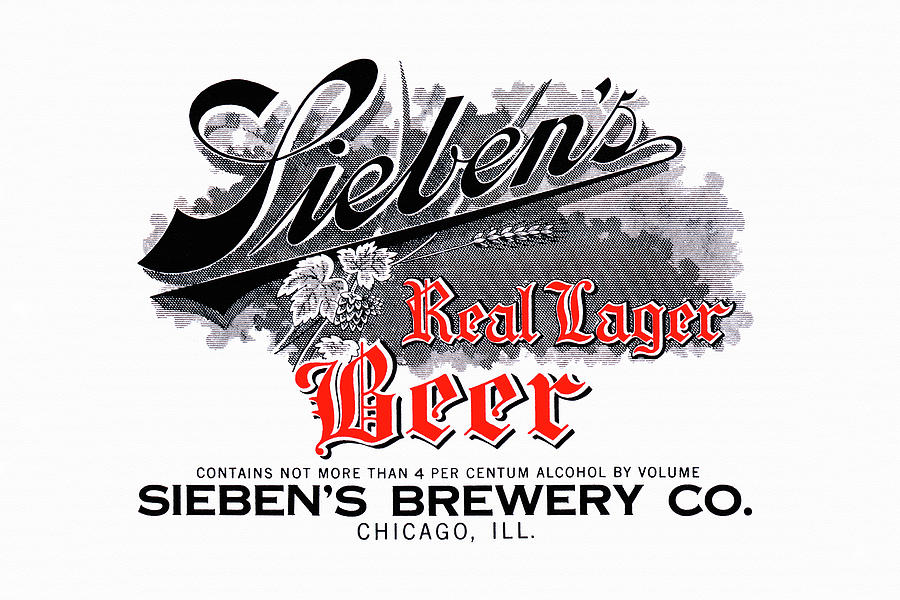Siebens Real Lager Beer Painting by Unknown