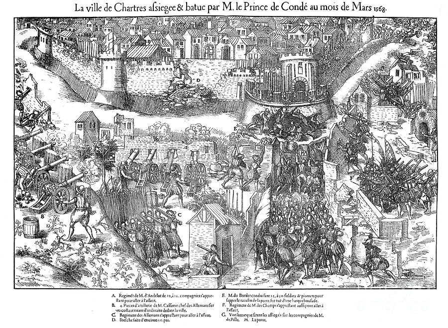 Siege Of Chartres, French Religious Drawing by Print Collector