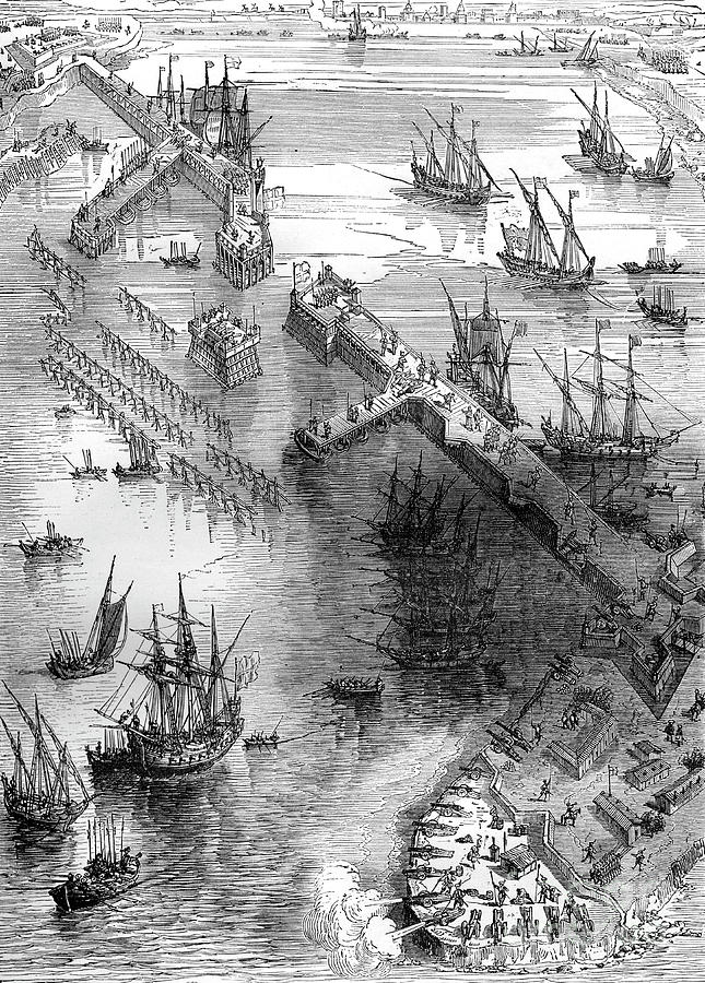 Siege Of La Rochelle, France, 1627 by Print Collector