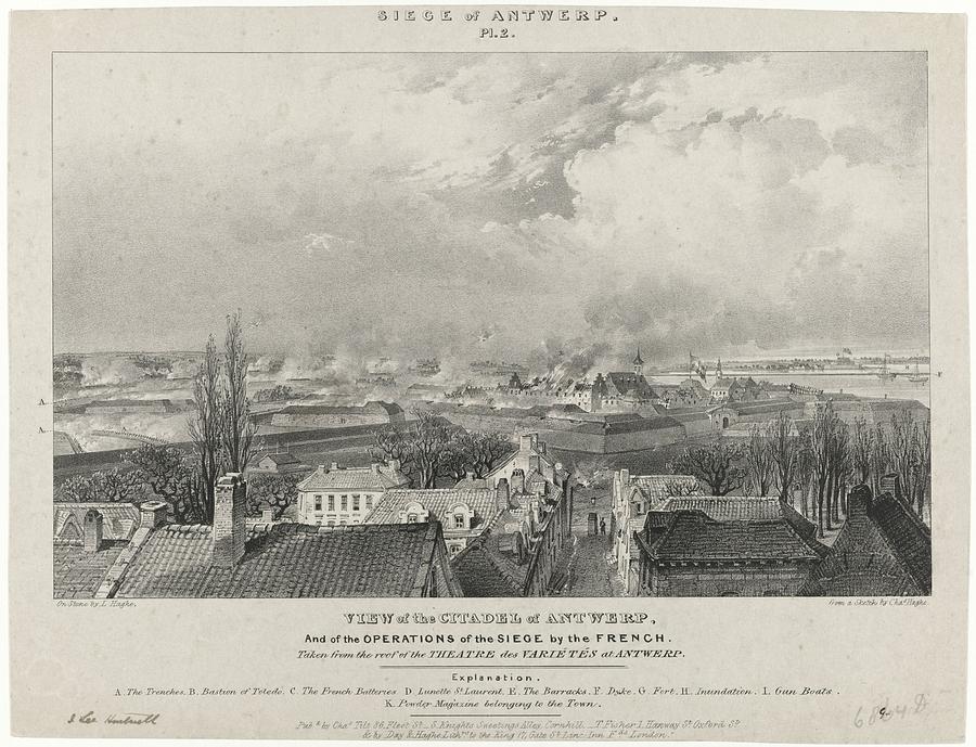 Siege Of The Citadel Of Antwerp Painting