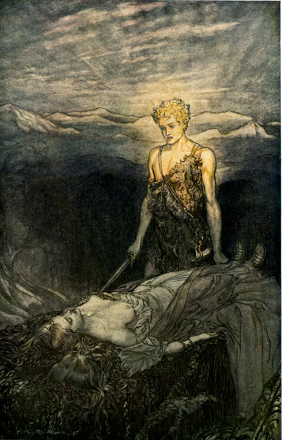 Valkyrie Painting - Siegfried by Arthur Rackham