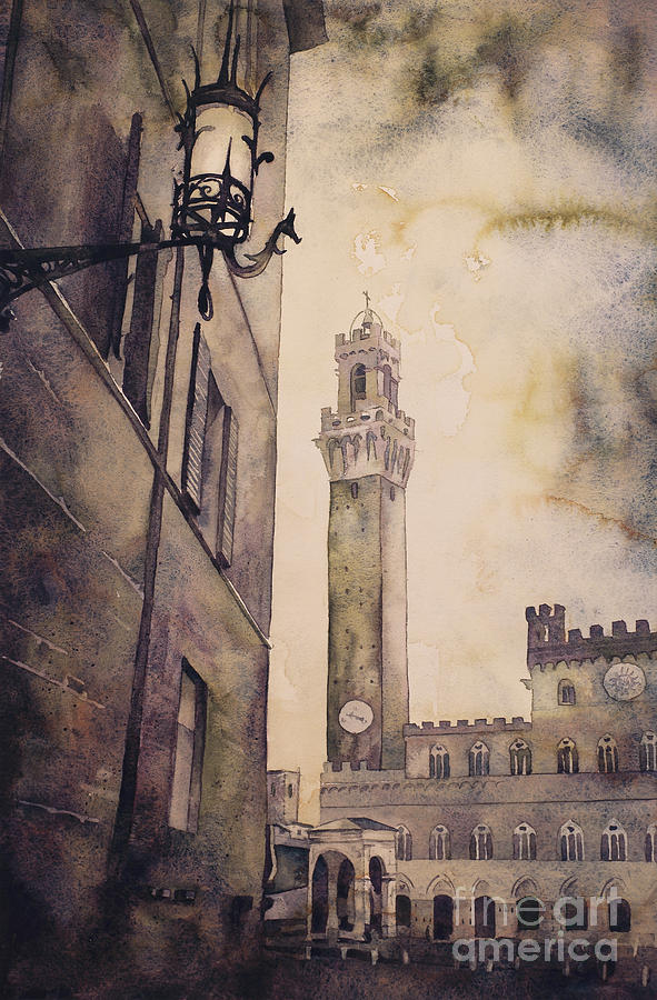 Siena Campo- Italy Painting by Ryan Fox
