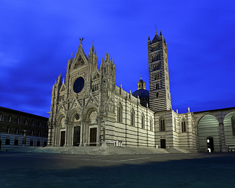 Siena Cathedral At Twilight Photograph by Danilo Antonini Www.flickr.com/photos/danilo antonini