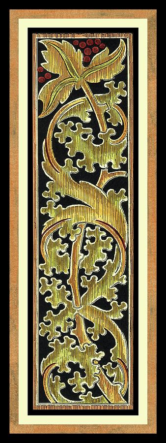 Decorative Painting - Sienna Woodcut Panel I by Vision Studio