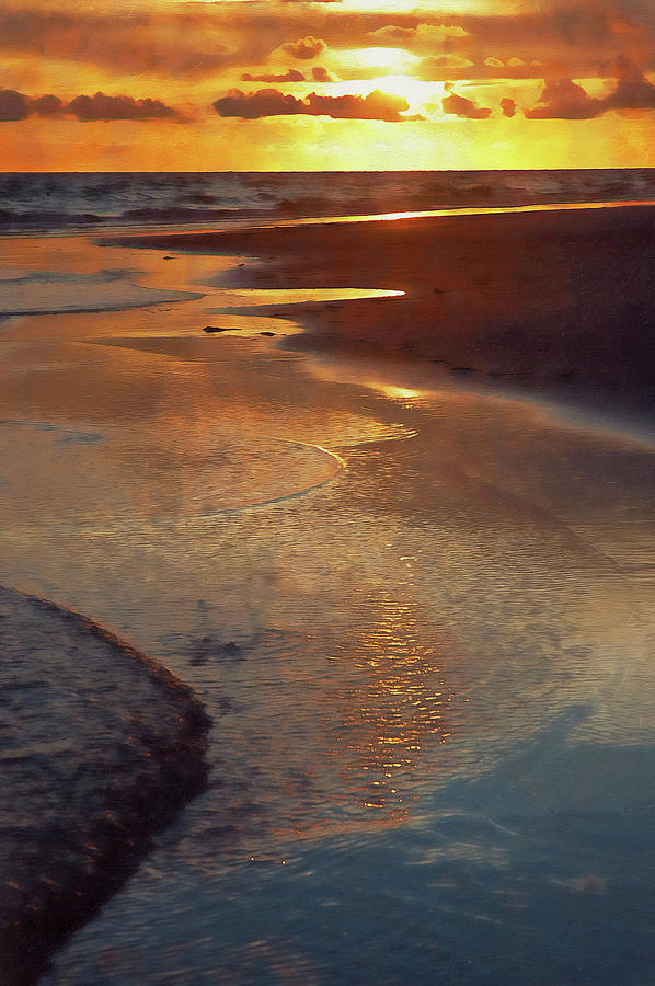 Siesta Key Painting - Siesta Key, Florida Sunset - 03 by AM FineArtPrints