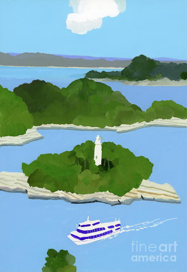 Sightseeing Boat Painting by Hiroyuki Izutsu