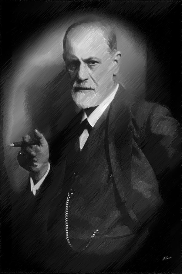 Sigmund Freud - DWP1200605 Drawing by Dean Wittle - Fine Art America