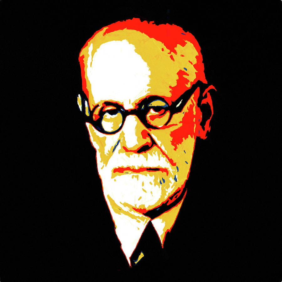 Sigmund Freud the father of psychoanalysis Painting by Artista Fratta