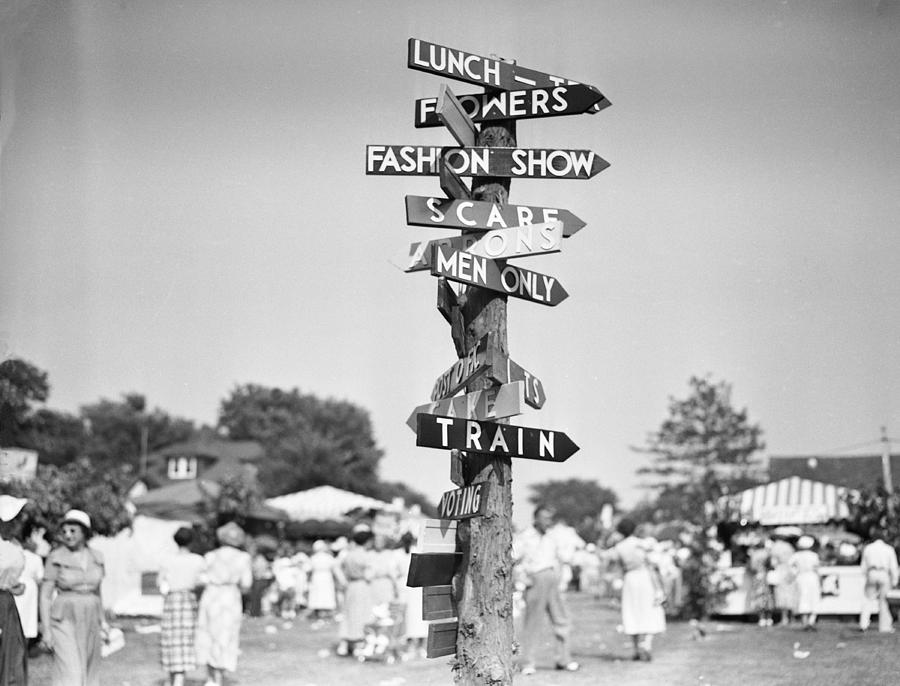 Signpost At The Easthampton Village Fair Photograph by Bert Morgan