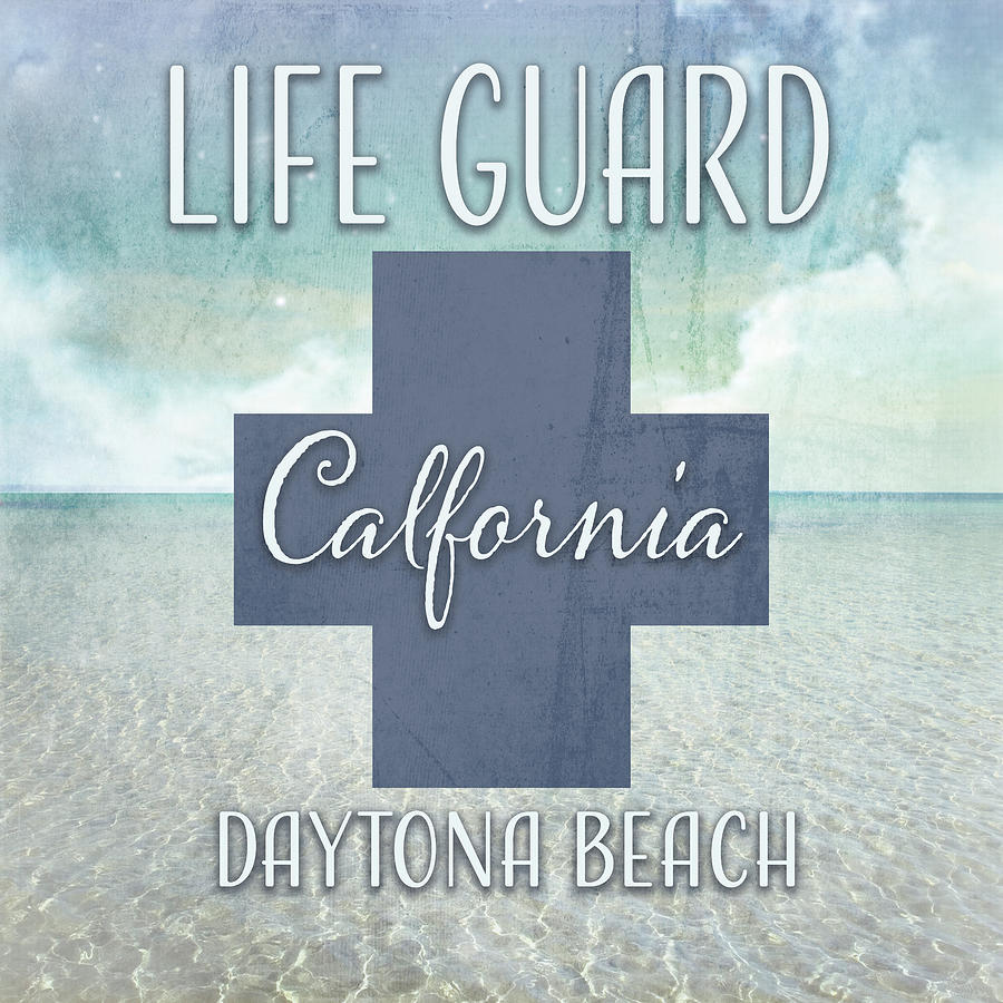 Daytona Beach Mixed Media - Signs_icons_lifeguard_personalized by Lightboxjournal