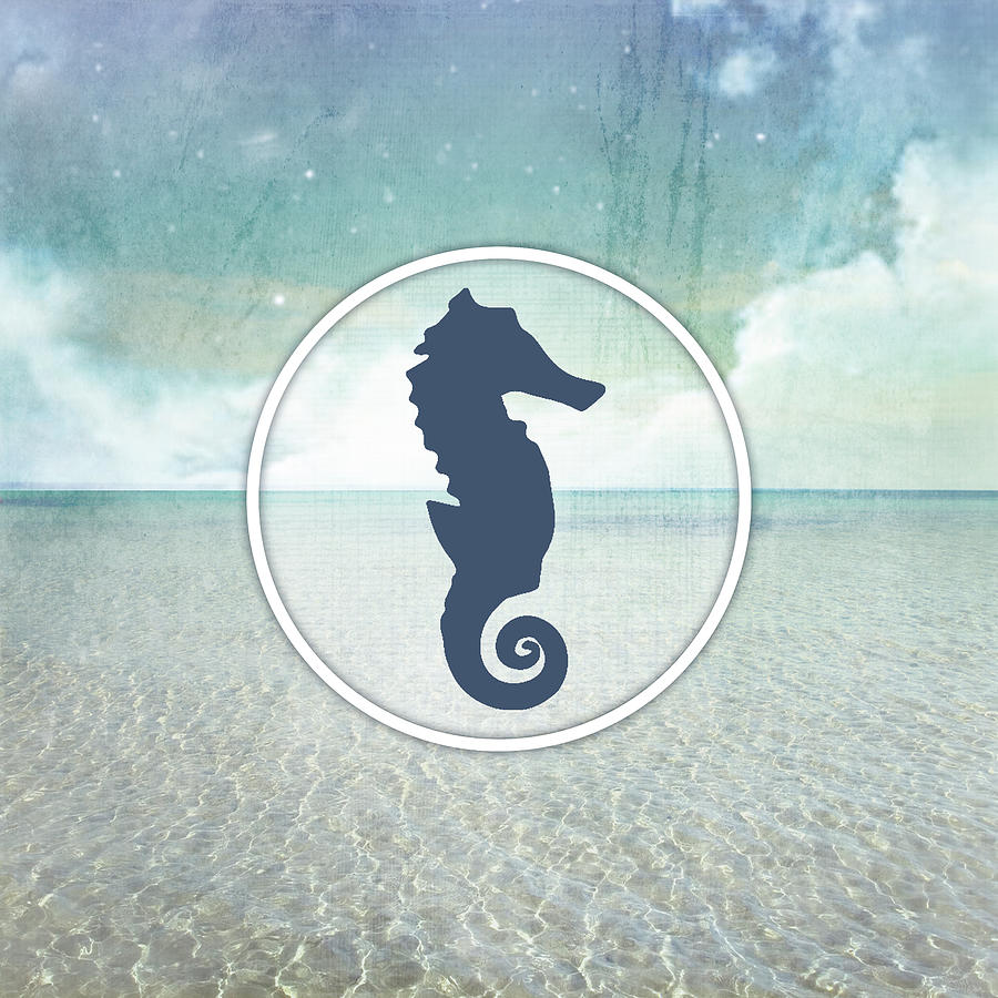 Animal Mixed Media - Signs_sealife_seahorse by Lightboxjournal