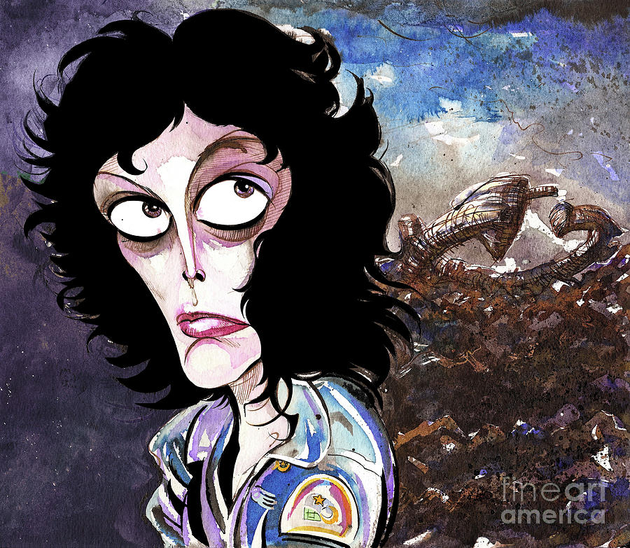 Sigourney Weaver As Ellen Ripley In alien Painting by Neale Osborne