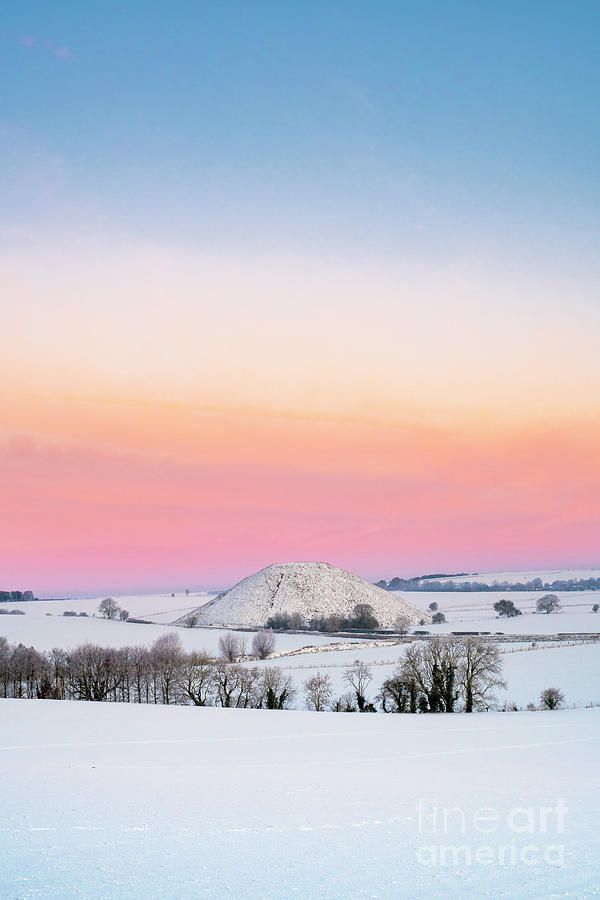 Silbury Hill Winter Twilight Photograph by Tim Gainey