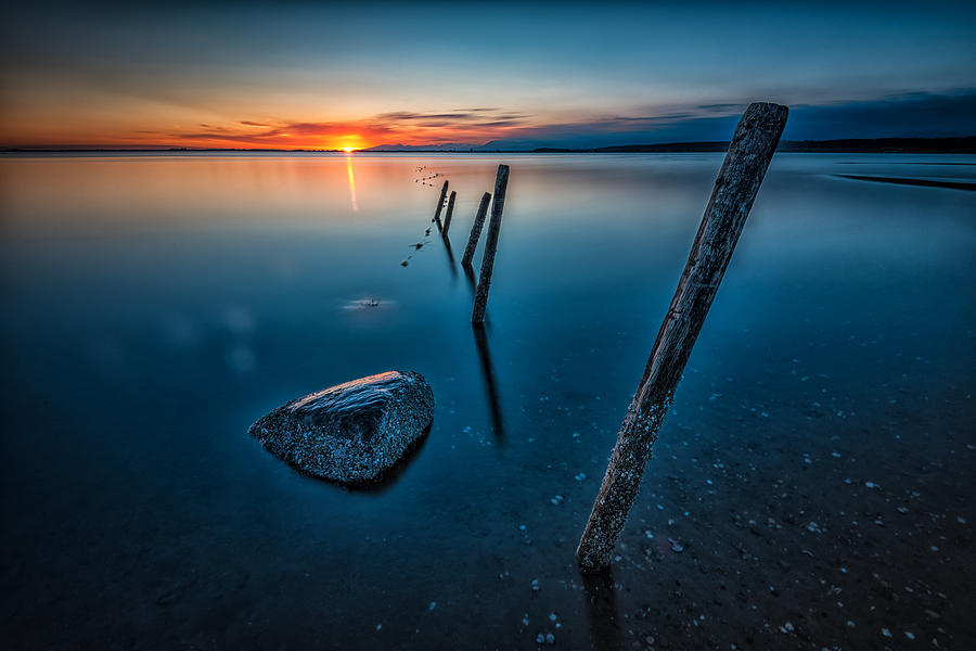 Silent Crescent Beach Photograph by Sunny Ding