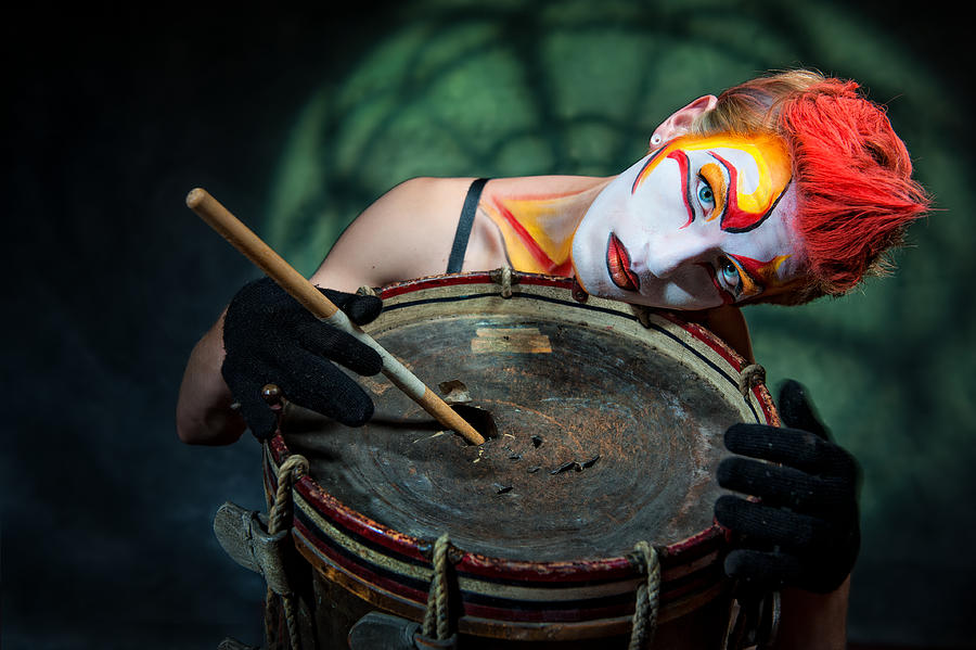 Portrait Photograph - Silent Drummer by Derek Galon