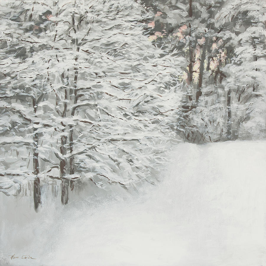 Silent Snow Painting by Hans Egil Saele