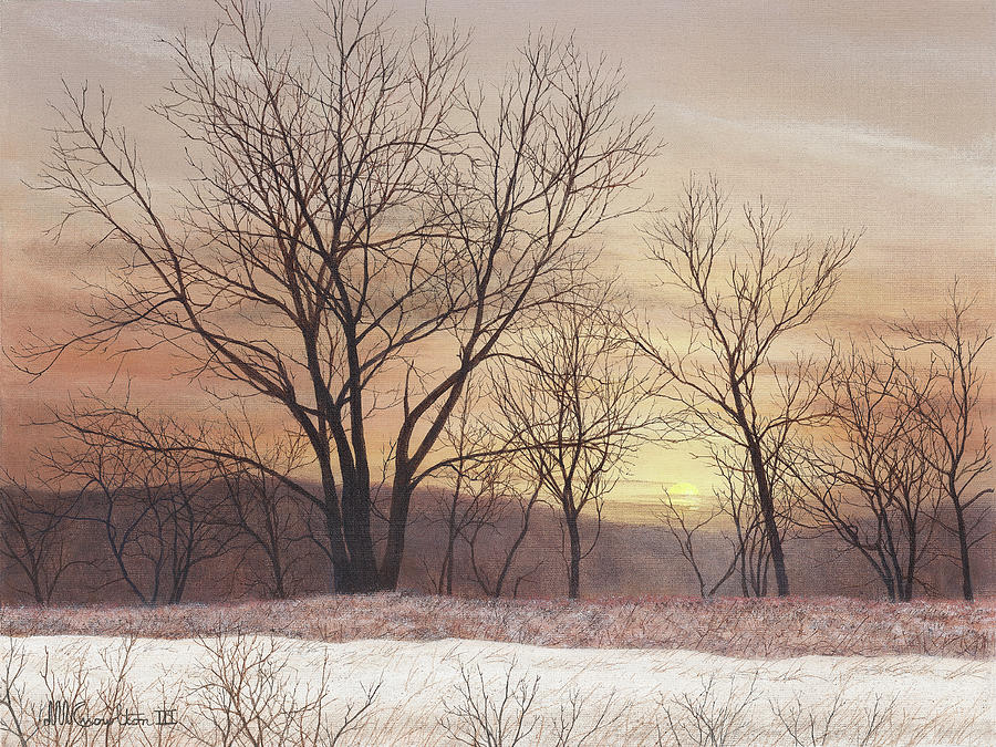 Silent Sunset Painting by David Knowlton