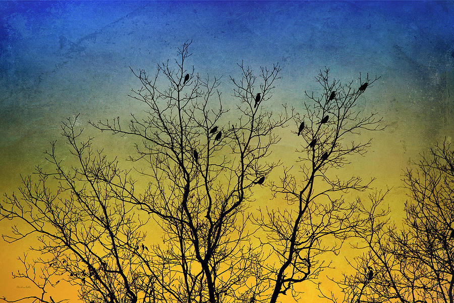 Silhouette Birds Sequel Mixed Media by Christina Rollo