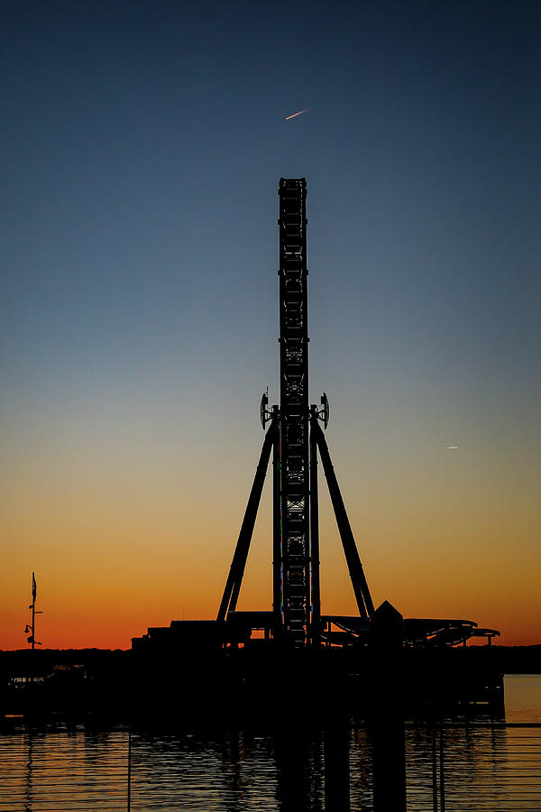 Silhouette of a Ferris Wheel Photograph by Lora J Wilson